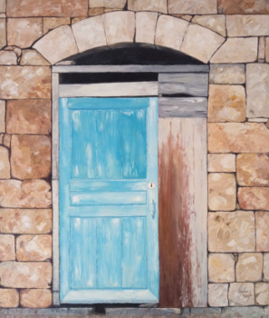 Œuvre contemporaine nommée « Bleu Old Door », Réalisée par RUBZY