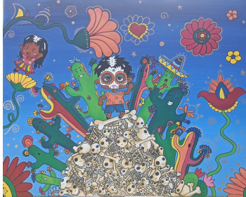 Œuvre contemporaine nommée « Dia de los muertos », Réalisée par CANDY