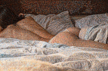 Œuvre contemporaine nommée « Mosaique - lit sensuel », Réalisée par CHRIS RADFORD