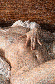 Œuvre contemporaine nommée « Mosaique - Main sensuelle », Réalisée par CHRIS RADFORD