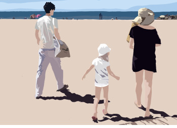 Œuvre contemporaine nommée « La plage », Réalisée par CRISTINA SIN