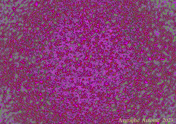 Œuvre contemporaine nommée « FOND  DIFFUS  COSMOLOGIQUE  -  CREATION  NUMERIQUE  DU   07 10  2023 », Réalisée par ASGRAPHE2023