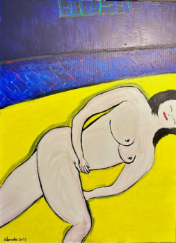 Œuvre contemporaine nommée « « La femme qui est dans mon lit… » », Réalisée par BELMUDéS