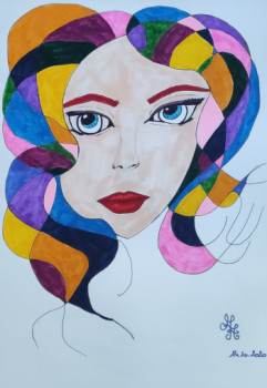Œuvre contemporaine nommée « Multicolores », Réalisée par ARTISTE.AA