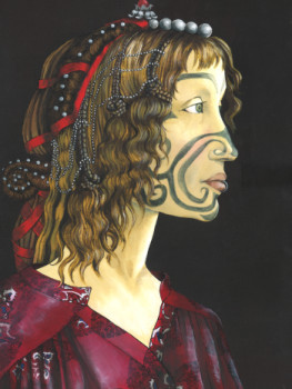 Œuvre contemporaine nommée « Simonetta 2 », Réalisée par LN COURLAY