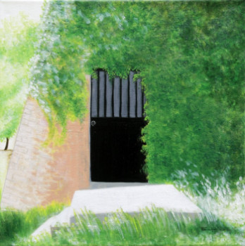 Œuvre contemporaine nommée « Porte noire », Réalisée par LEPORIARTSTUDIO