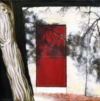 Œuvre contemporaine nommée « Porte rouge », Réalisée par LEPORIARTSTUDIO