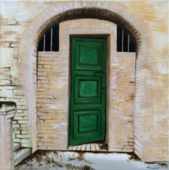 Œuvre contemporaine nommée « Porte verte », Réalisée par LEPORIARTSTUDIO