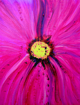 Œuvre contemporaine nommée « fleur profonde », Réalisée par ELIZABETH GARCES