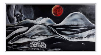 Œuvre contemporaine nommée « volupté au claire de lune », Réalisée par ATELIER DOM'ARTS