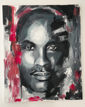 Œuvre contemporaine nommée « Portrait Michael Jordan », Réalisée par VYDARTISTE