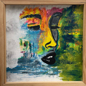 Œuvre contemporaine nommée « Abstract visage », Réalisée par VANESSA CASTEJON