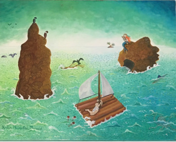 Œuvre contemporaine nommée « Le voyage d’Ulysse », Réalisée par KATIA HUIDOBRO-MARAIS