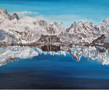 Œuvre contemporaine nommée « Le Lac Blanc », Réalisée par PATRICK