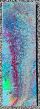 Œuvre contemporaine nommée « Bubbles - Peinture unique à l'acrylique fluide sur toile. », Réalisée par RART CREATION