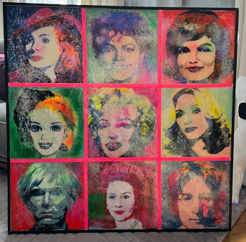 Œuvre contemporaine nommée « Stars & Warhol », Réalisée par POPARTKUSTOM