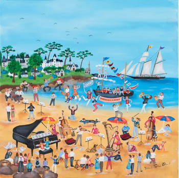 Œuvre contemporaine nommée « Musique sur le sable/Beach Music », Réalisée par YOLANDE SALMON-DUVAL