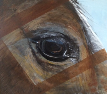 Œuvre contemporaine nommée « L'oeil du cheval », Réalisée par ART-MAM