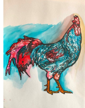 Œuvre contemporaine nommée « Le Coq français », Réalisée par ERIC ERIC