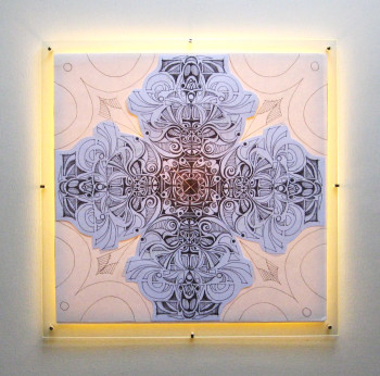 Œuvre contemporaine nommée « MANDALA noir », Réalisée par LAULPIC