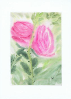 Œuvre contemporaine nommée « Rose rose », Réalisée par MIHA