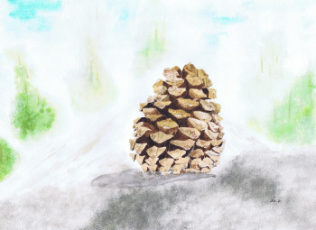 Œuvre contemporaine nommée « Pine cone », Réalisée par MIHA
