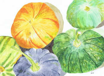 Œuvre contemporaine nommée « Variété de courge », Réalisée par MIHA