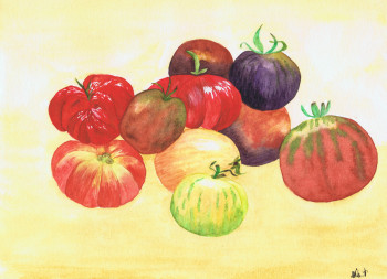 Œuvre contemporaine nommée « Variété de tomate », Réalisée par MIHA