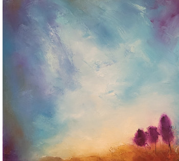 Œuvre contemporaine nommée « Voici venir l'orage », Réalisée par NADINE DE LESPINATS