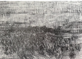 Œuvre contemporaine nommée « 2023 Après l'orage Format 70x100 cm Mine graphite », Réalisée par DABANCOURT