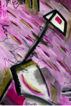 Œuvre contemporaine nommée « PURPLE RAIN », Réalisée par VIRGINIE_BERGAR_ARTIST