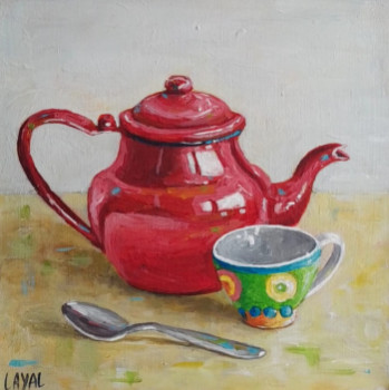 Œuvre contemporaine nommée « L'heure du thé », Réalisée par LAYAL DALALE
