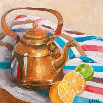 Œuvre contemporaine nommée « thé au citron », Réalisée par LAYAL DALALE