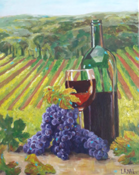 Œuvre contemporaine nommée « vin rouge », Réalisée par LAYAL DALALE