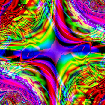 Œuvre contemporaine nommée « FRACTALE N2 DES ANNEES 2000 _ ARCHIVE », Réalisée par ASGRAPHE2023