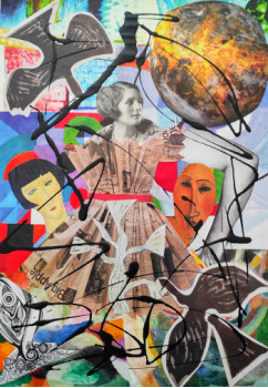 Œuvre contemporaine nommée « COL001 », Réalisée par LAURENT YVON