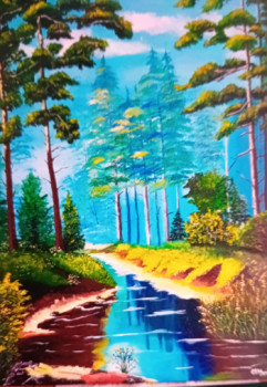 Œuvre contemporaine nommée « Promenade en forêt », Réalisée par THIERRY VILTARD