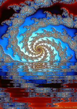 Œuvre contemporaine nommée « FRACTALE SPIRALE N1 EN SERIE DU 17 11 2023 », Réalisée par ASGRAPHE2023
