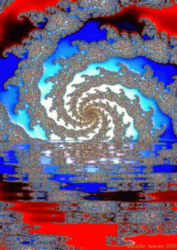 Œuvre contemporaine nommée « FRACTALE SPIRALE N2 EN SERIE DU 17 11 2023 », Réalisée par ASGRAPHE2023