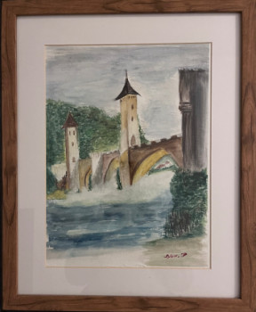 Œuvre contemporaine nommée « Pont de Cahors », Réalisée par SP