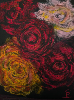 Œuvre contemporaine nommée « Roses », Réalisée par SP