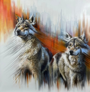 Œuvre contemporaine nommée « Wolves », Réalisée par OLIVIER VERBOIS