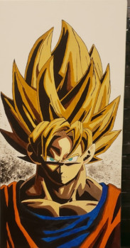 Œuvre contemporaine nommée « Goku », Réalisée par ART-MIRABELLS