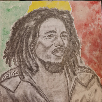 Œuvre contemporaine nommée « Bob Marley », Réalisée par DELPRETTI
