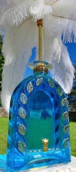Œuvre contemporaine nommée « BOUTEILLE "LYS BLEU" DECO BAR**** », Réalisée par AKKART-DECOBOIS