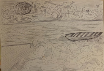 Œuvre contemporaine nommée « "Ma barque" », Réalisée par VFB VALéRIE FONTANIER BELZA