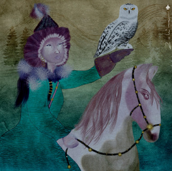 Œuvre contemporaine nommée « Kazakh Lady », Réalisée par ANNE JEGO
