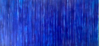 Œuvre contemporaine nommée « Bleu de Lucie », Réalisée par PAOLA CONTE « PAO »