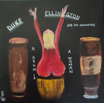 Œuvre contemporaine nommée « Duke Ellington-A drum is a woman », Réalisée par MARIE-LAURE TOURNIER