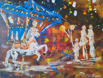 Œuvre contemporaine nommée « Le carrousel », Réalisée par MARIE-LAURE TOURNIER